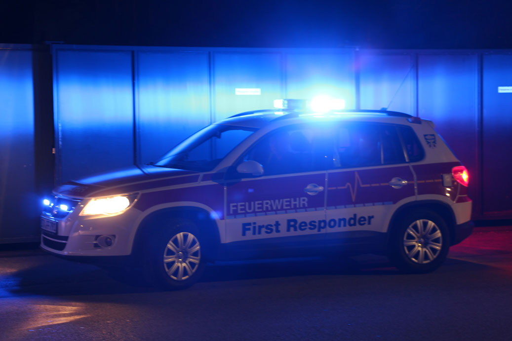First Responder mit Blaulicht