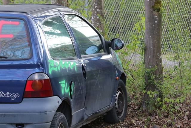 Verunfalltes Fahrzeug