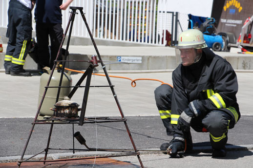 Vorführung Fettbrand