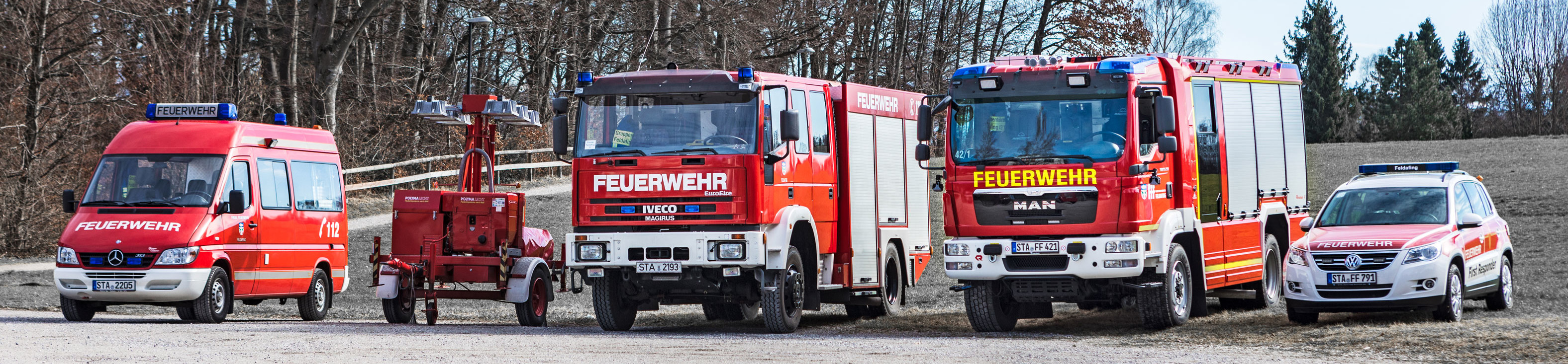 Alle Fahrzeuge der Feuerwehr Feldafing